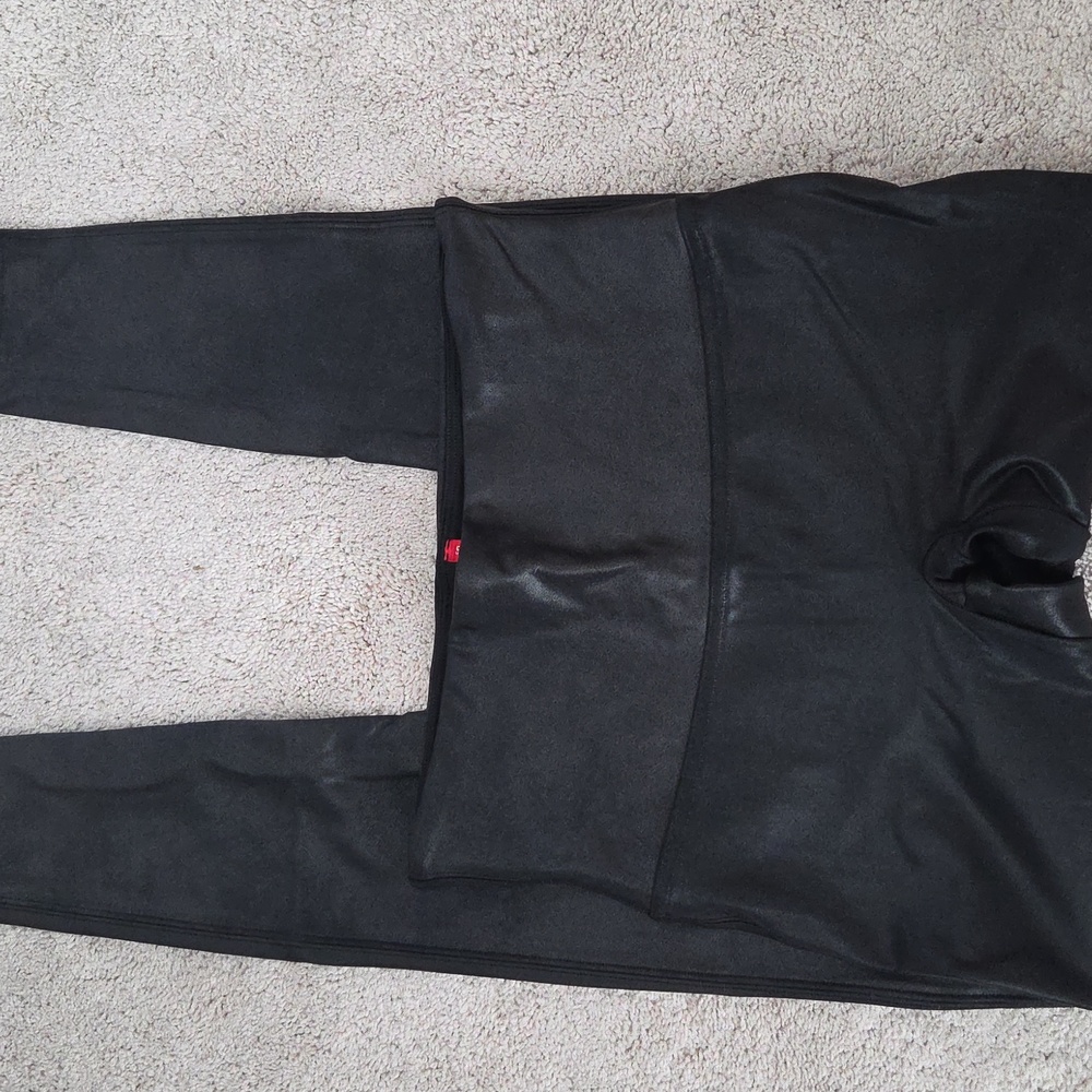 SPANX Black "Leather" Style Leggings